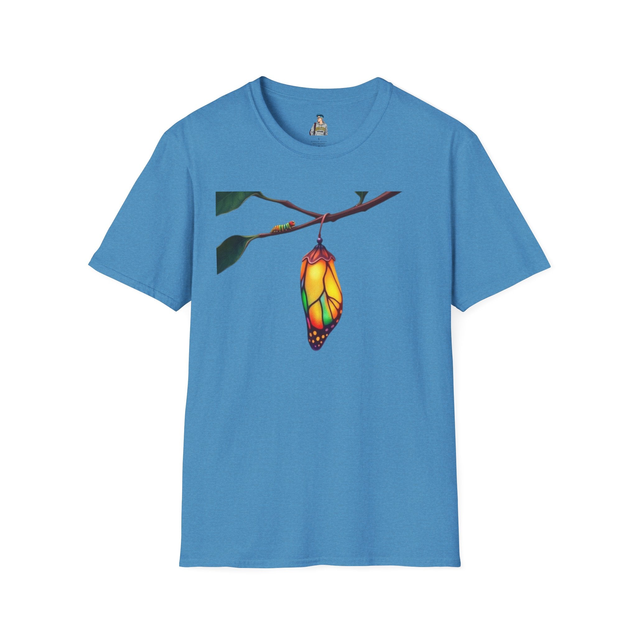 Rainbow Butterfly Cocoon Pride T-Shirt | Unisex Softstyle Tee - EqualiTees.Me