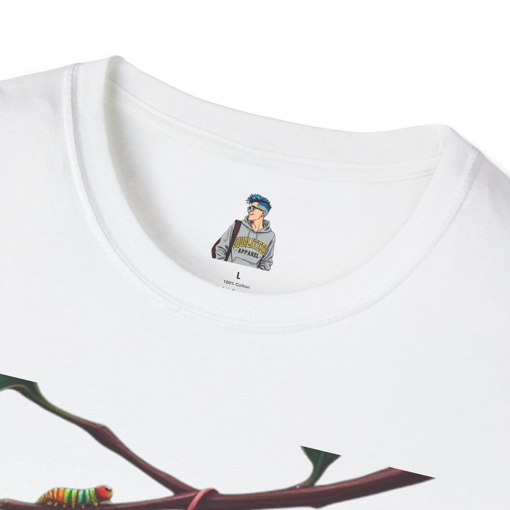 Rainbow Butterfly Cocoon Pride T-Shirt | Unisex Softstyle Tee - EqualiTees.Me