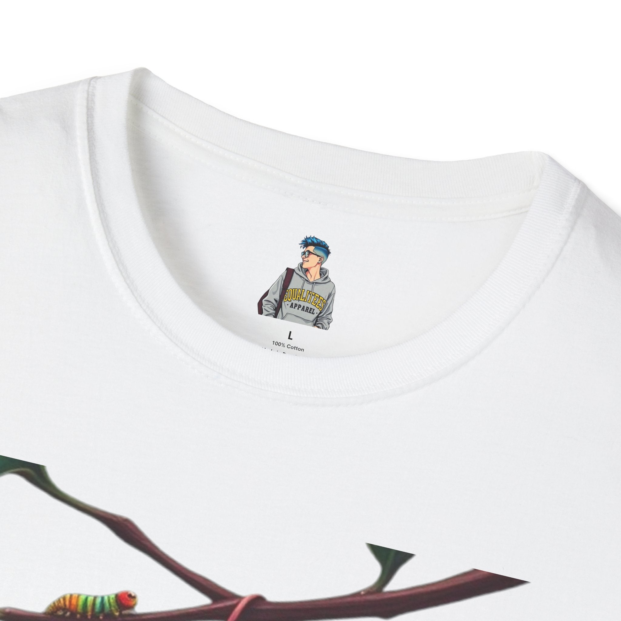 Rainbow Butterfly Cocoon Pride T-Shirt | Unisex Softstyle Tee - EqualiTees.Me