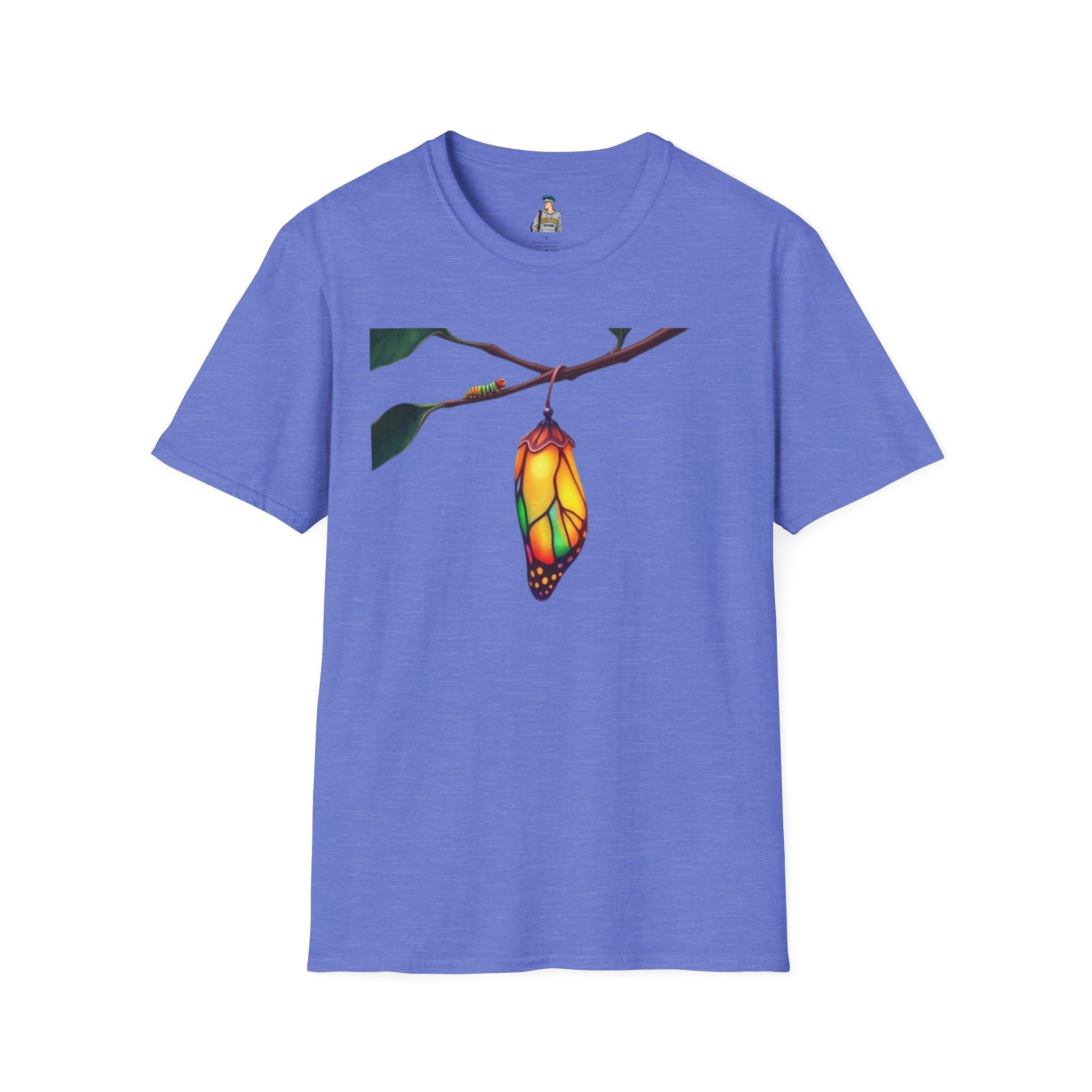 Rainbow Butterfly Cocoon Pride T-Shirt | Unisex Softstyle Tee - EqualiTees.Me