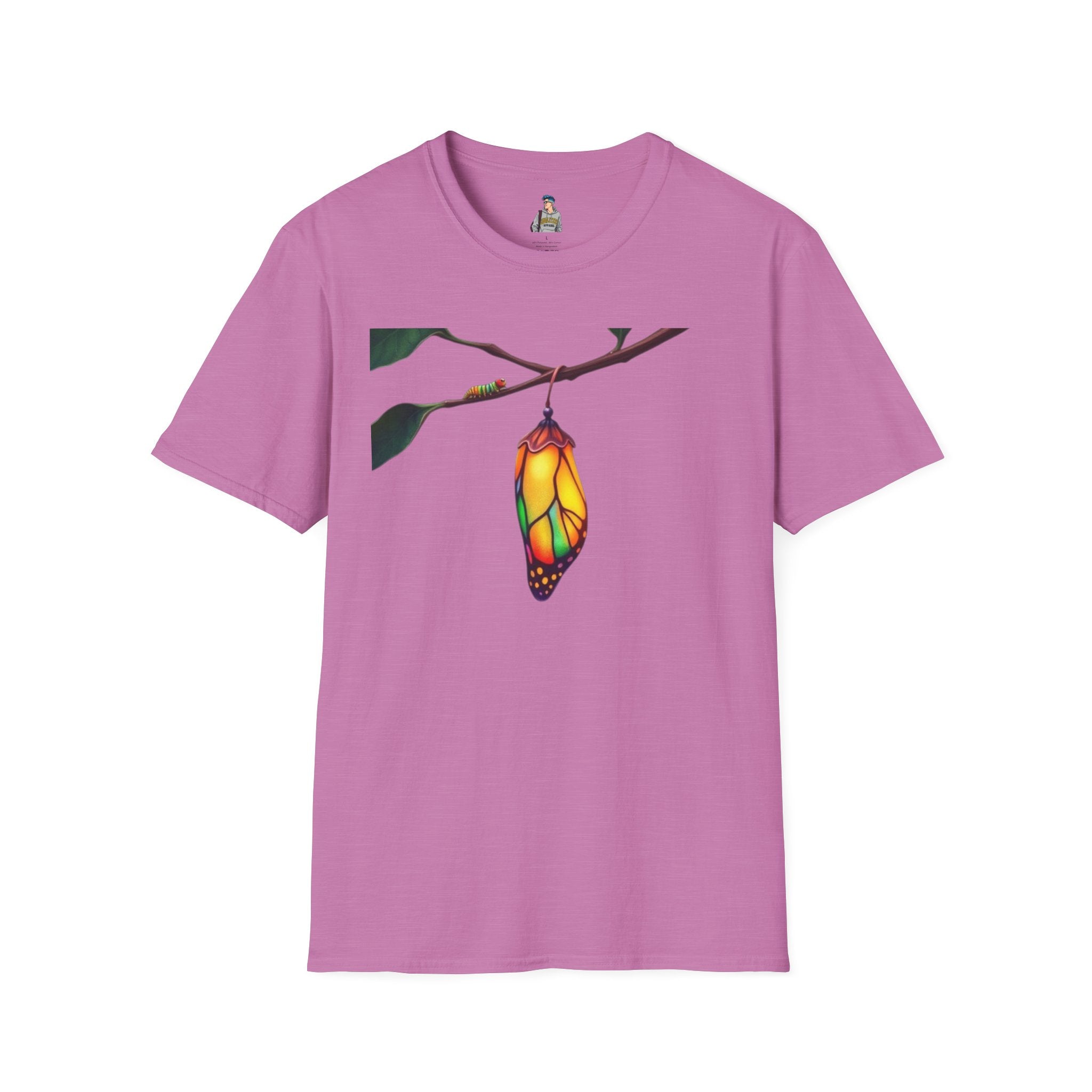 Rainbow Butterfly Cocoon Pride T-Shirt | Unisex Softstyle Tee - EqualiTees.Me