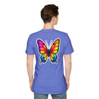 Rainbow Butterfly Cocoon Pride T-Shirt | Unisex Softstyle Tee - EqualiTees.Me