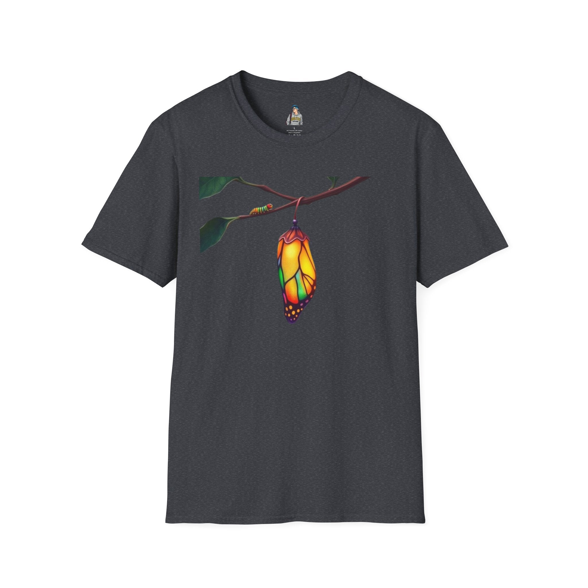 Rainbow Butterfly Cocoon Pride T-Shirt | Unisex Softstyle Tee - EqualiTees.Me