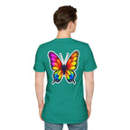Rainbow Butterfly Cocoon Pride T-Shirt | Unisex Softstyle Tee - EqualiTees.Me
