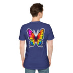 Rainbow Butterfly Cocoon Pride T-Shirt | Unisex Softstyle Tee - EqualiTees.Me