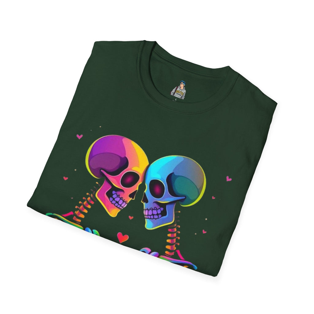 Rainbow Skeleton Love is Deeper Than Skin T-Shirt | Unisex Casual Tee - EqualiTees.Me