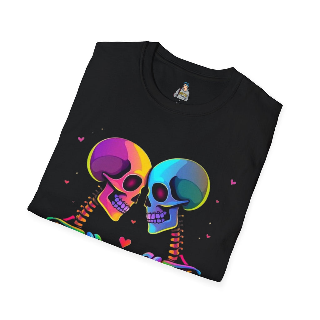 Rainbow Skeleton Love is Deeper Than Skin T-Shirt | Unisex Casual Tee - EqualiTees.Me