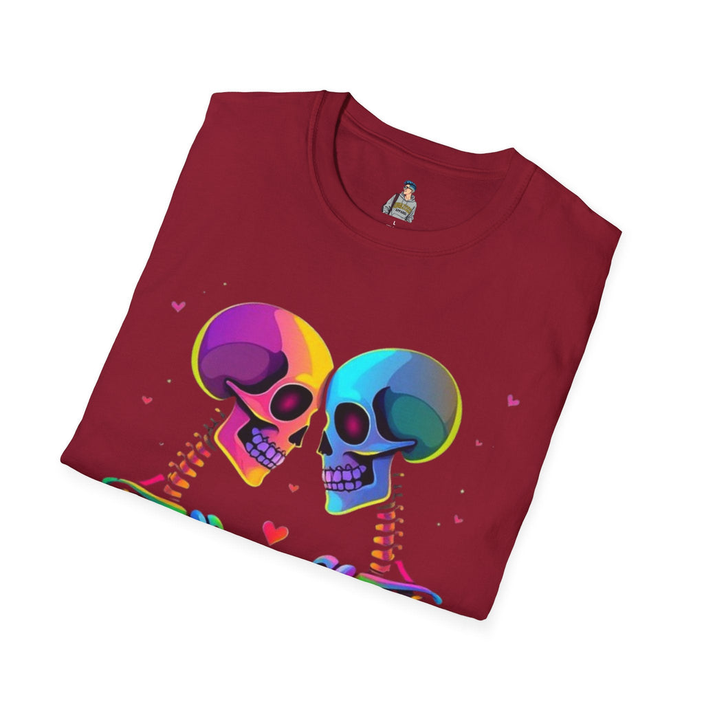 Rainbow Skeleton Love is Deeper Than Skin T-Shirt | Unisex Casual Tee - EqualiTees.Me