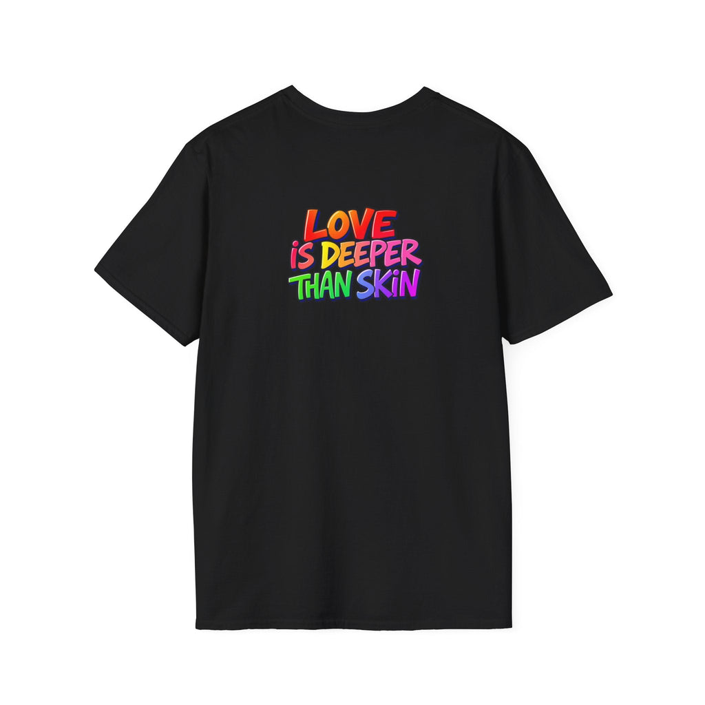 Rainbow Skeleton Love is Deeper Than Skin T-Shirt | Unisex Casual Tee - EqualiTees.Me