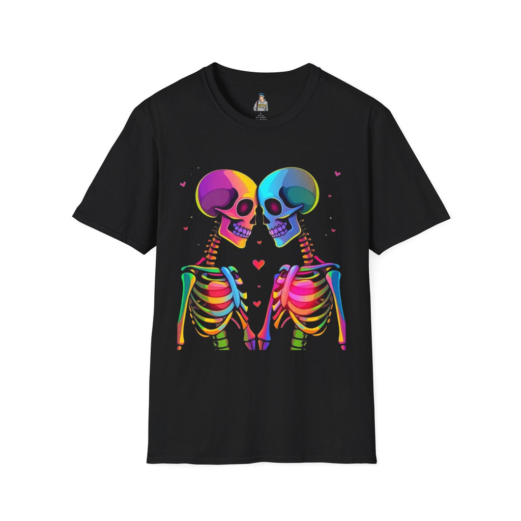 Rainbow Skeleton Love is Deeper Than Skin T-Shirt | Unisex Casual Tee - EqualiTees.Me