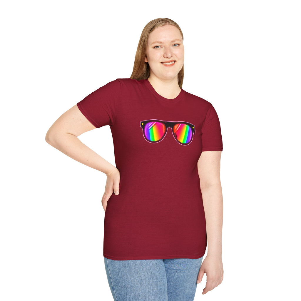 Rainbow Sunglasses Unisex t-shirt - EqualiTees.Me