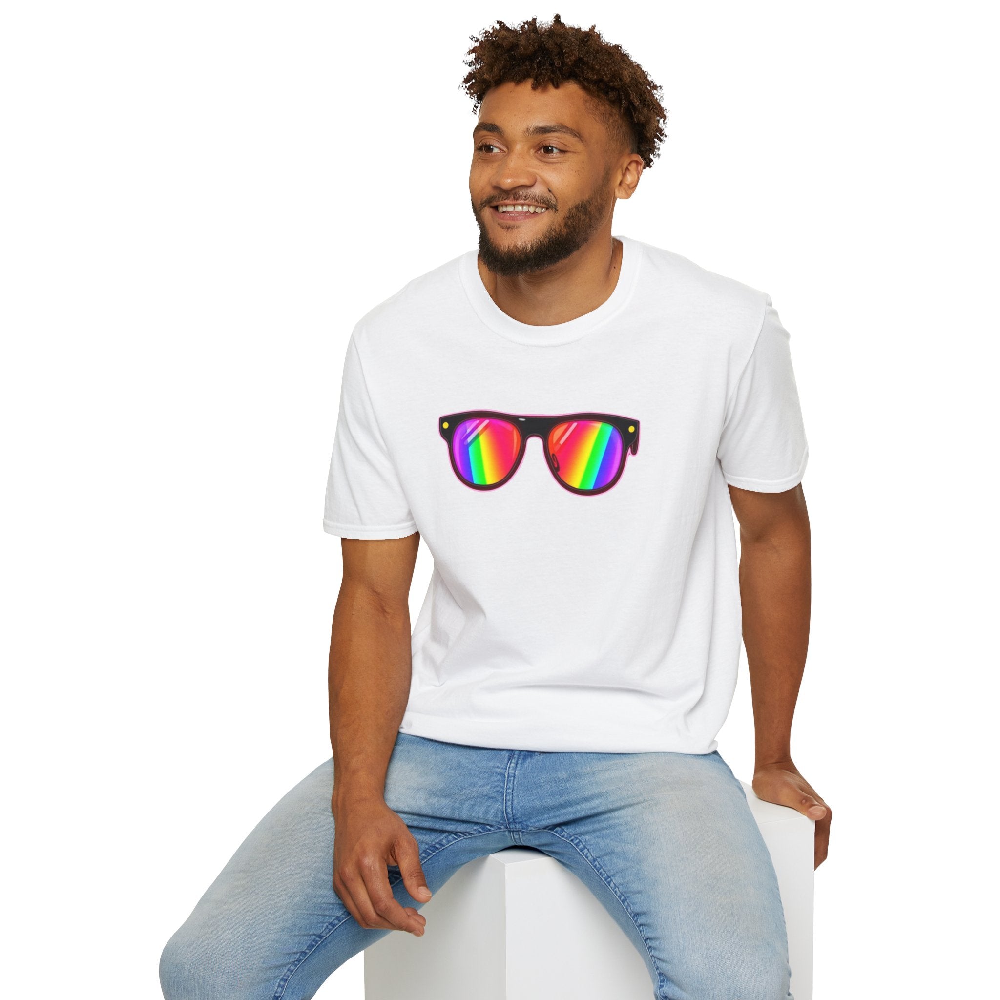 Rainbow Sunglasses Unisex t-shirt - EqualiTees.Me