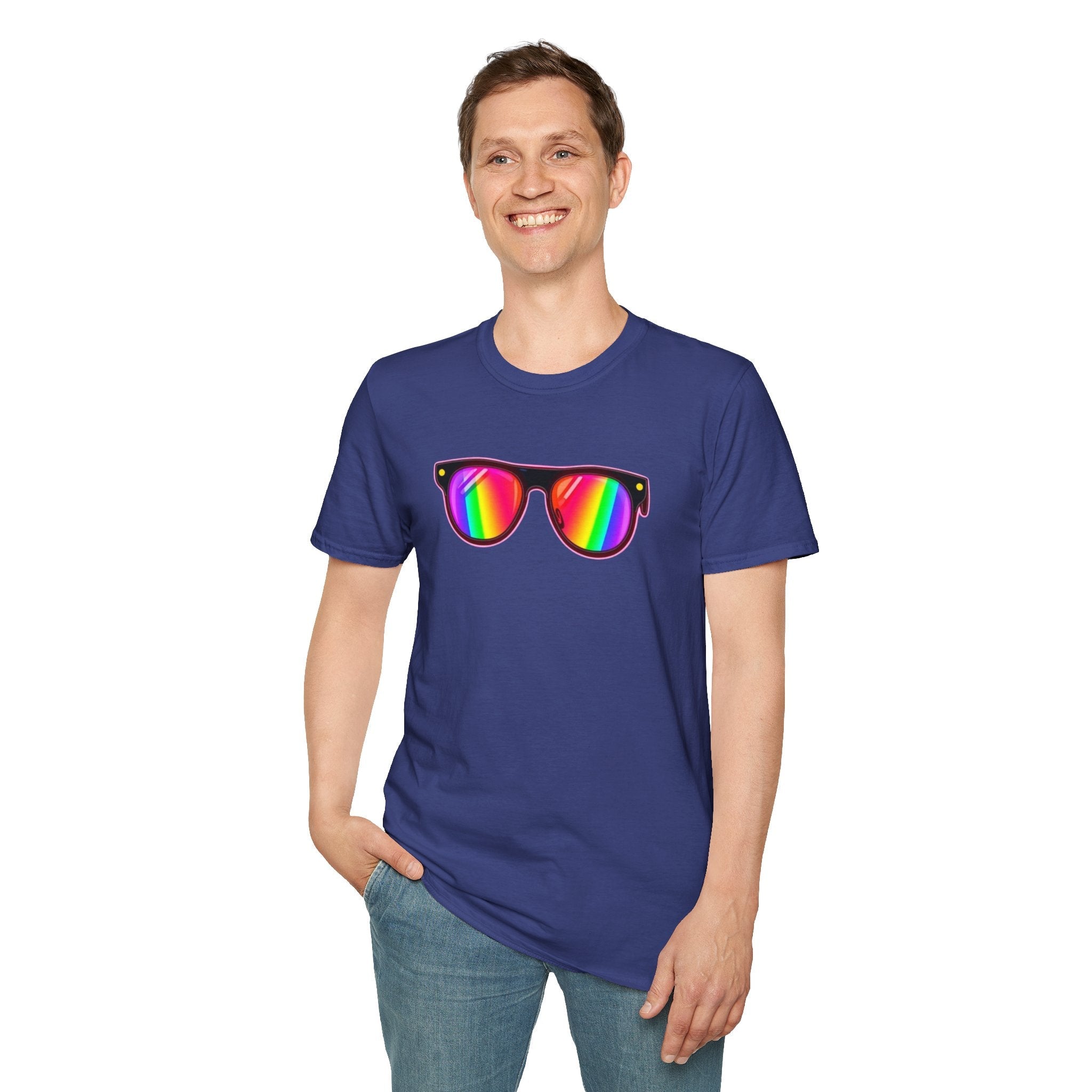 Rainbow Sunglasses Unisex t-shirt - EqualiTees.Me