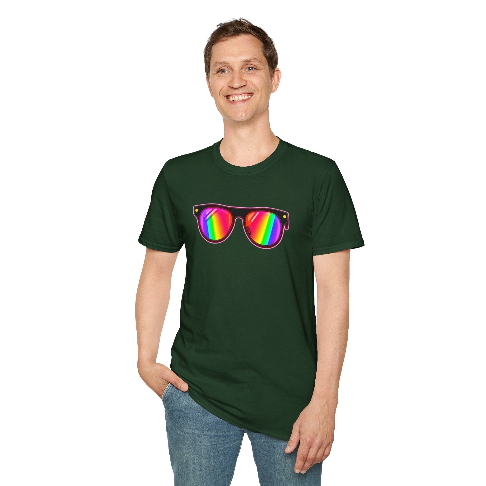 Rainbow Sunglasses Unisex t-shirt - EqualiTees.Me
