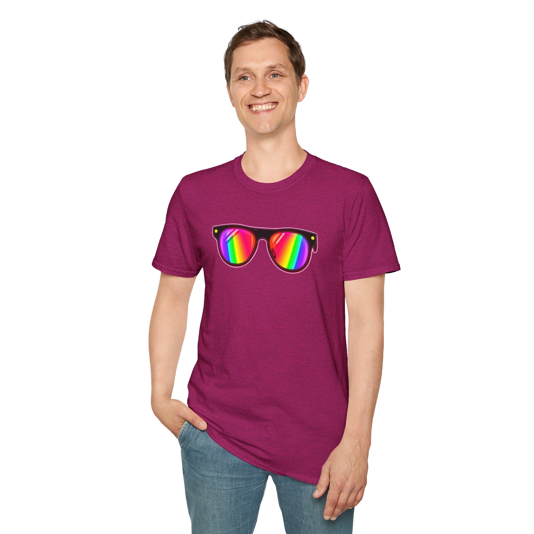 Rainbow Sunglasses Unisex t-shirt - EqualiTees.Me