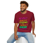 Respect Queer Existence or Expect Queer Resistance T-Shirt - EqualiTees.Me