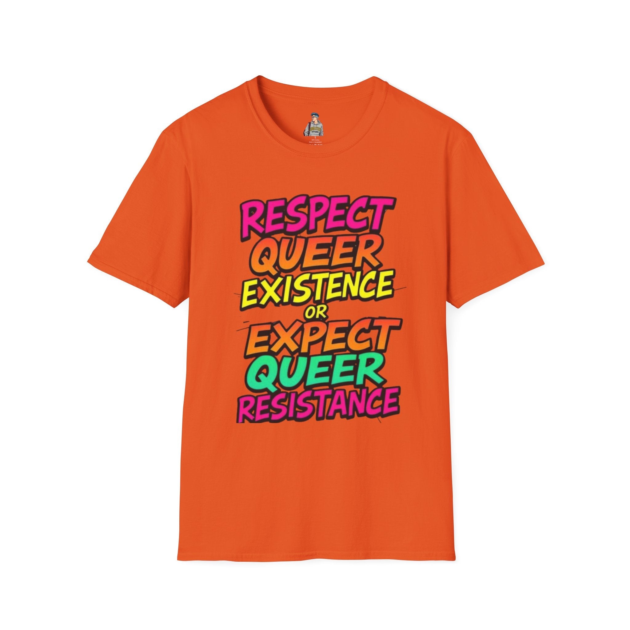Respect Queer Existence or Expect Queer Resistance T-Shirt - EqualiTees.Me
