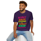 Respect Queer Existence or Expect Queer Resistance T-Shirt - EqualiTees.Me
