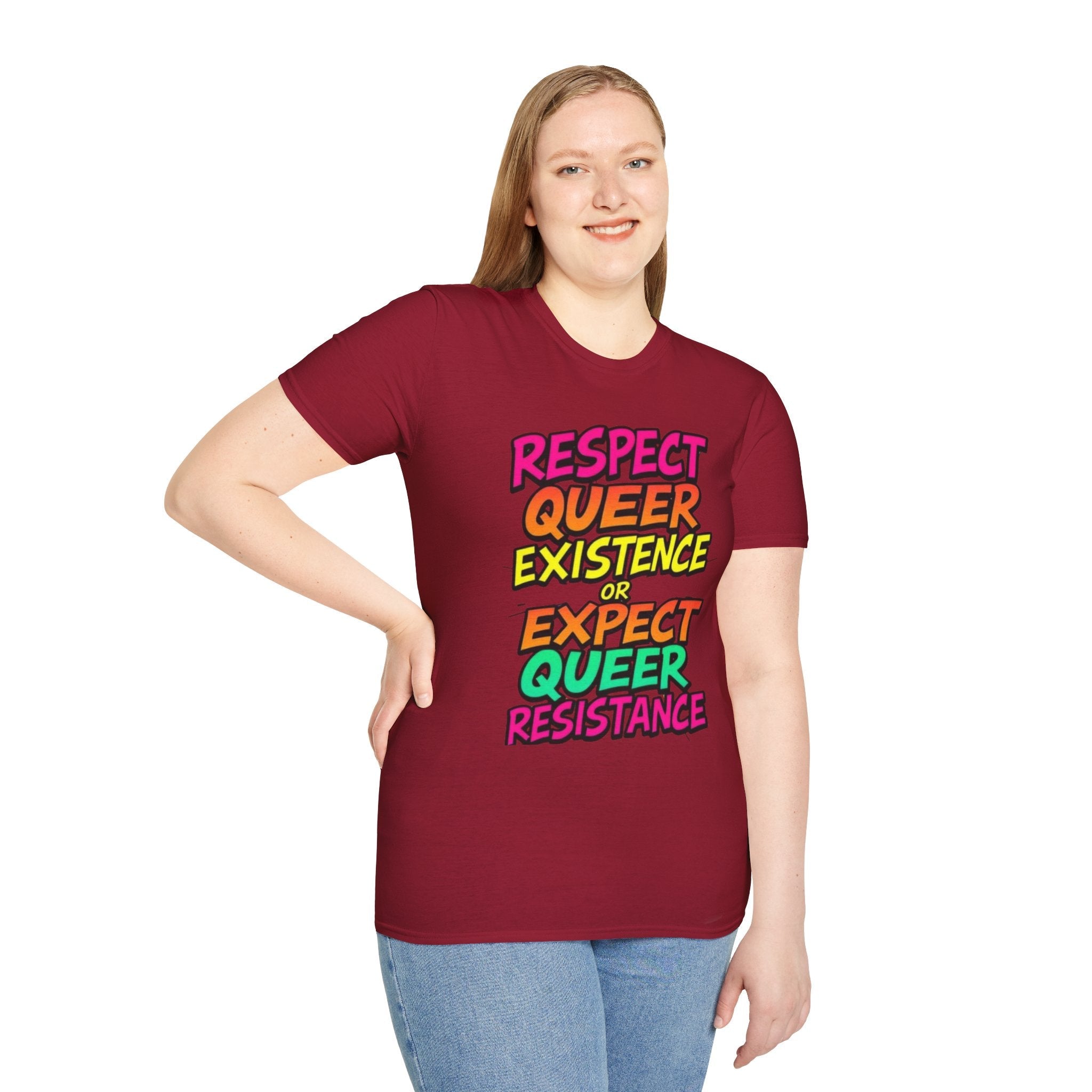 Respect Queer Existence or Expect Queer Resistance T-Shirt - EqualiTees.Me