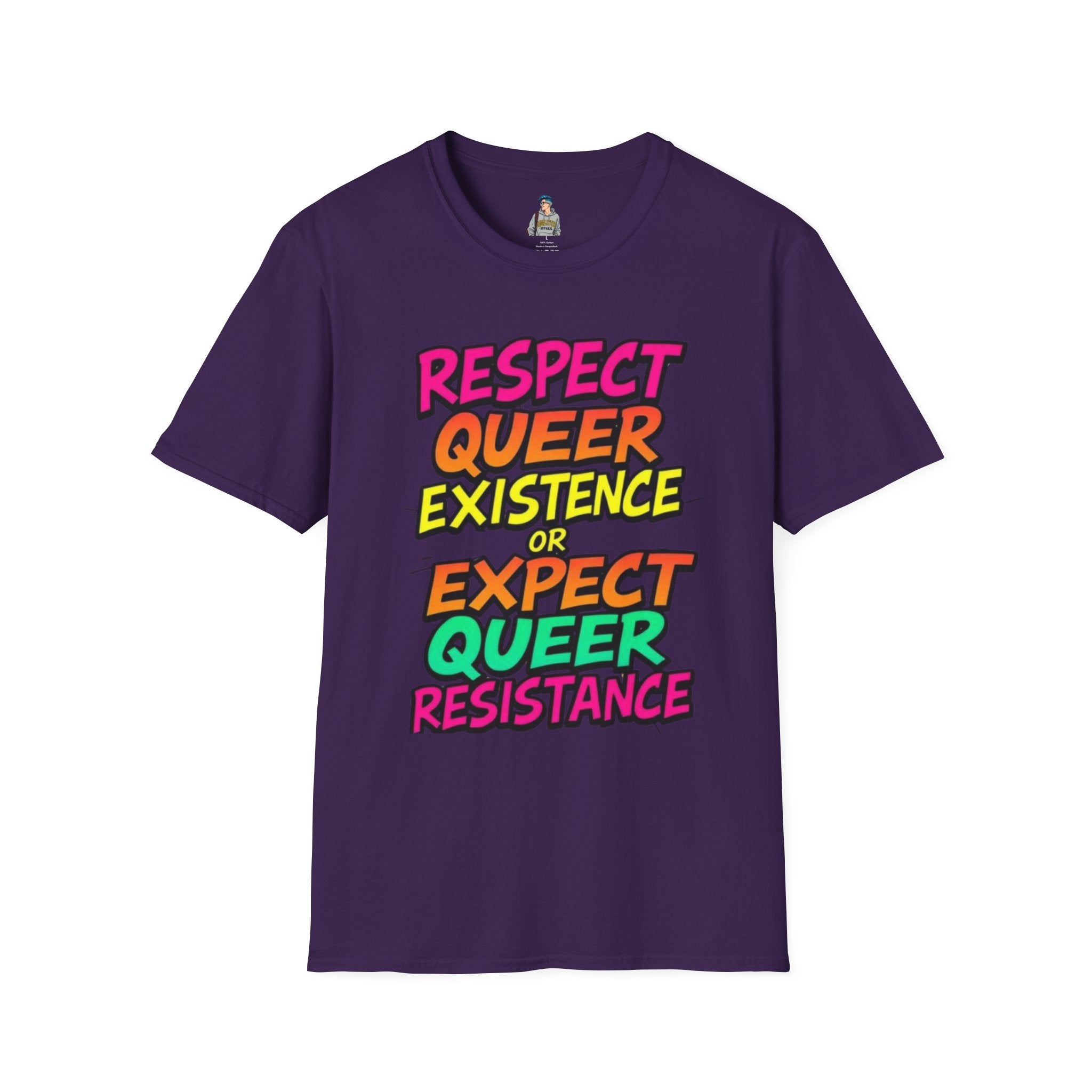 Respect Queer Existence or Expect Queer Resistance T-Shirt - EqualiTees.Me