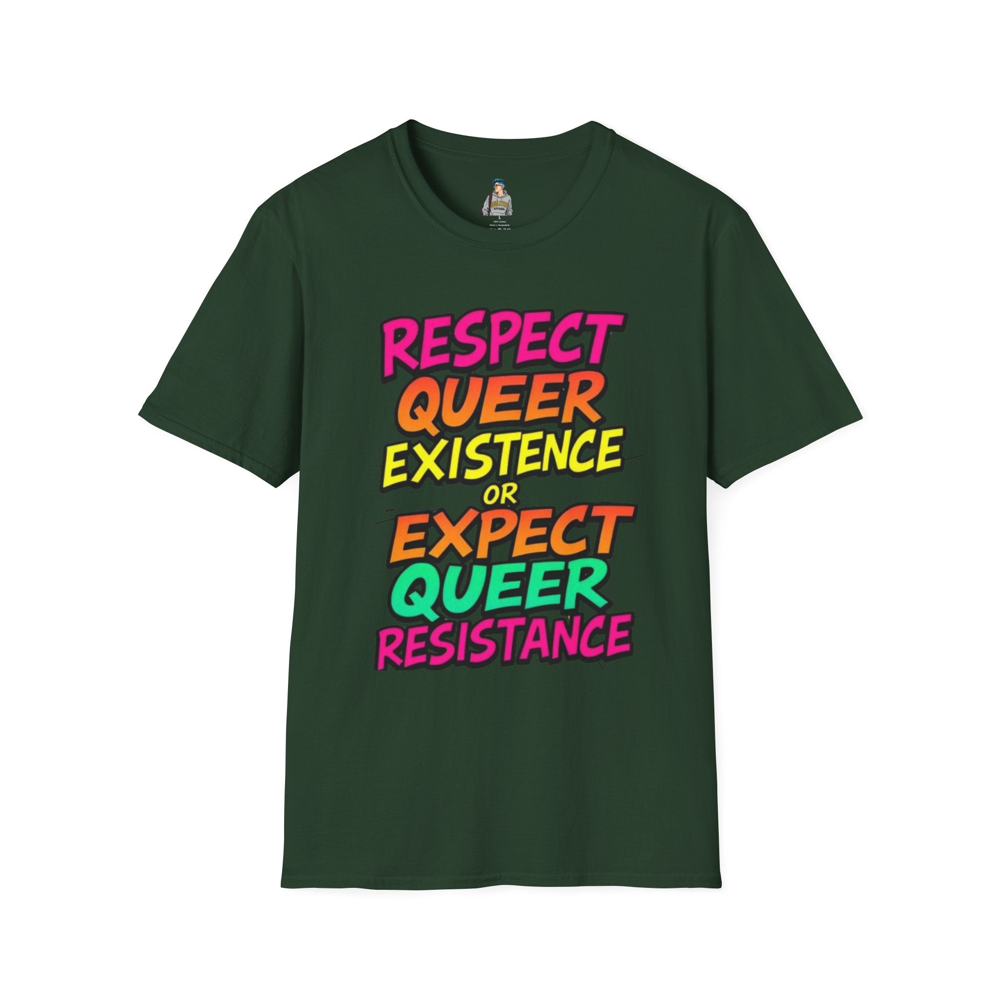 Respect Queer Existence or Expect Queer Resistance T-Shirt - EqualiTees.Me