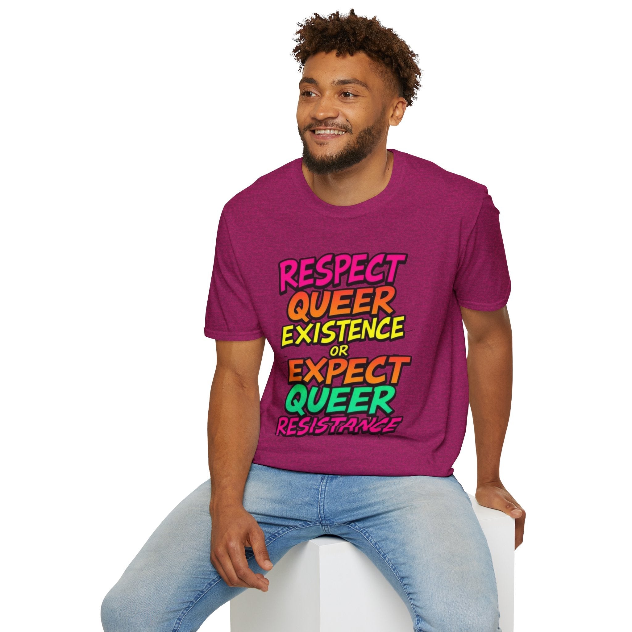 Respect Queer Existence or Expect Queer Resistance T-Shirt - EqualiTees.Me