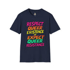 Respect Queer Existence or Expect Queer Resistance T-Shirt - EqualiTees.Me
