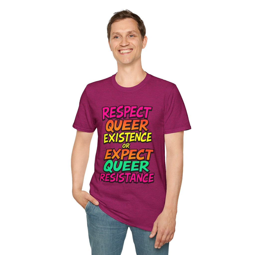 Respect Queer Existence or Expect Queer Resistance T-Shirt - EqualiTees.Me
