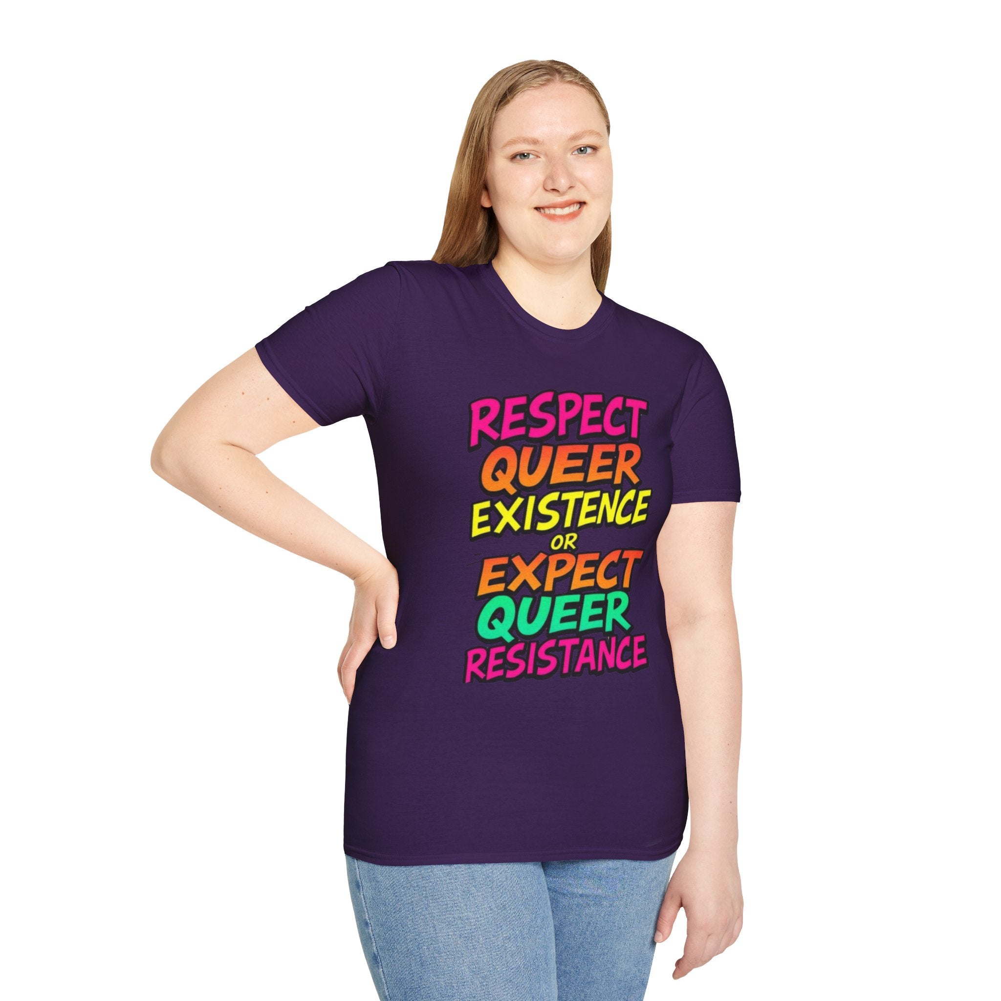 Respect Queer Existence or Expect Queer Resistance T-Shirt - EqualiTees.Me
