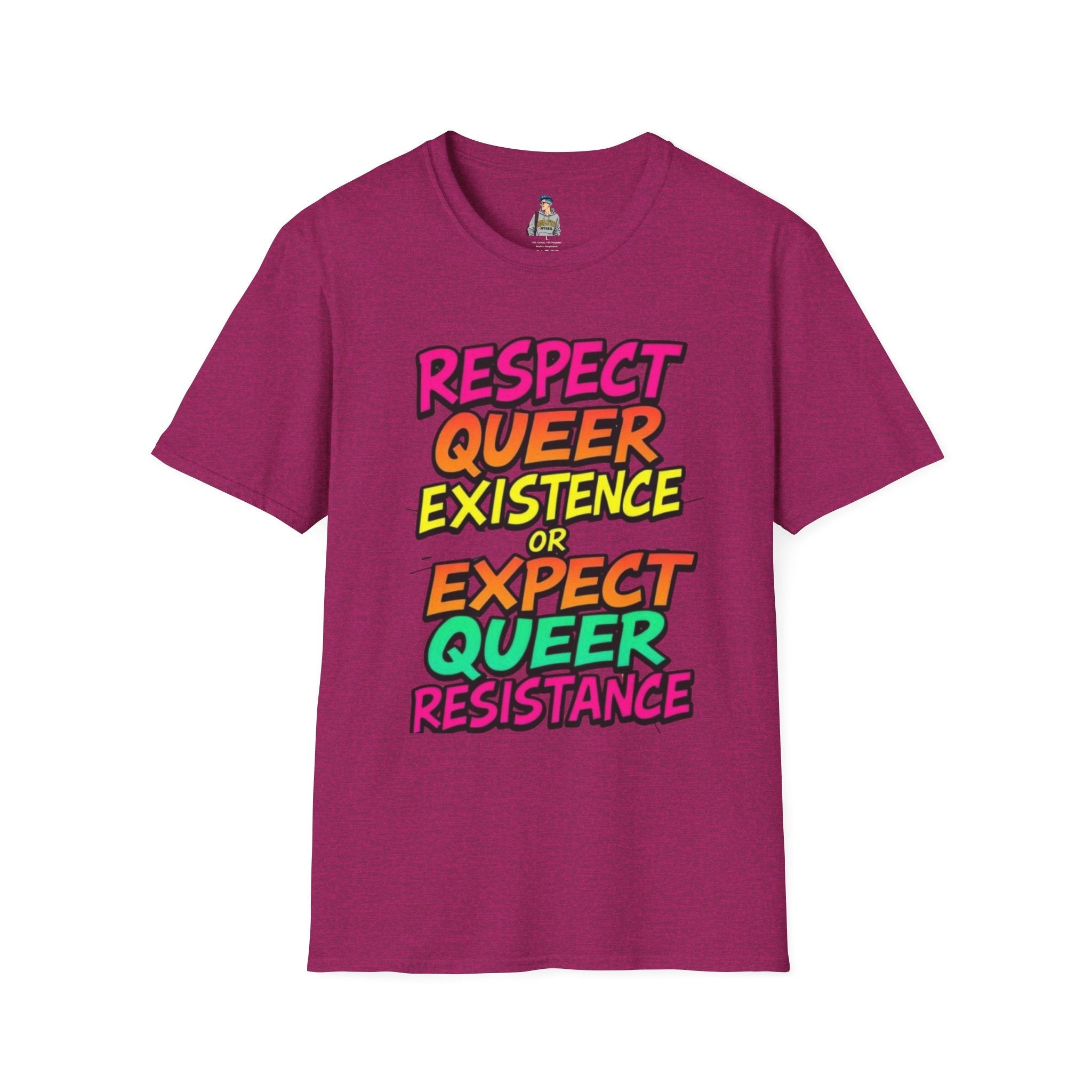 Respect Queer Existence or Expect Queer Resistance T-Shirt - EqualiTees.Me