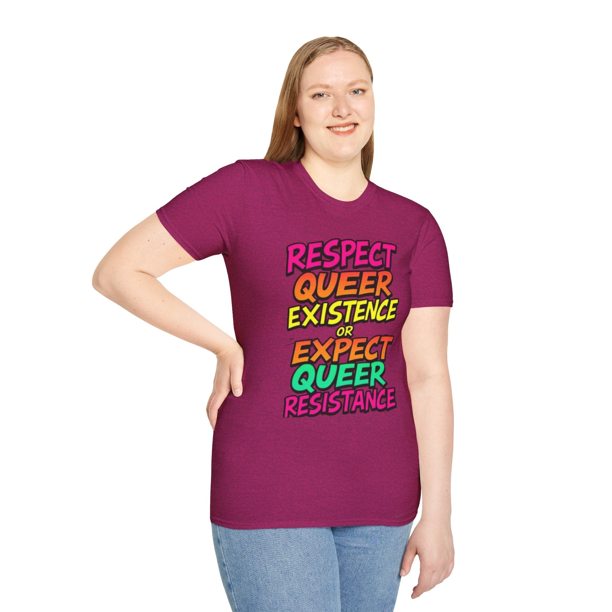 Respect Queer Existence or Expect Queer Resistance T-Shirt - EqualiTees.Me