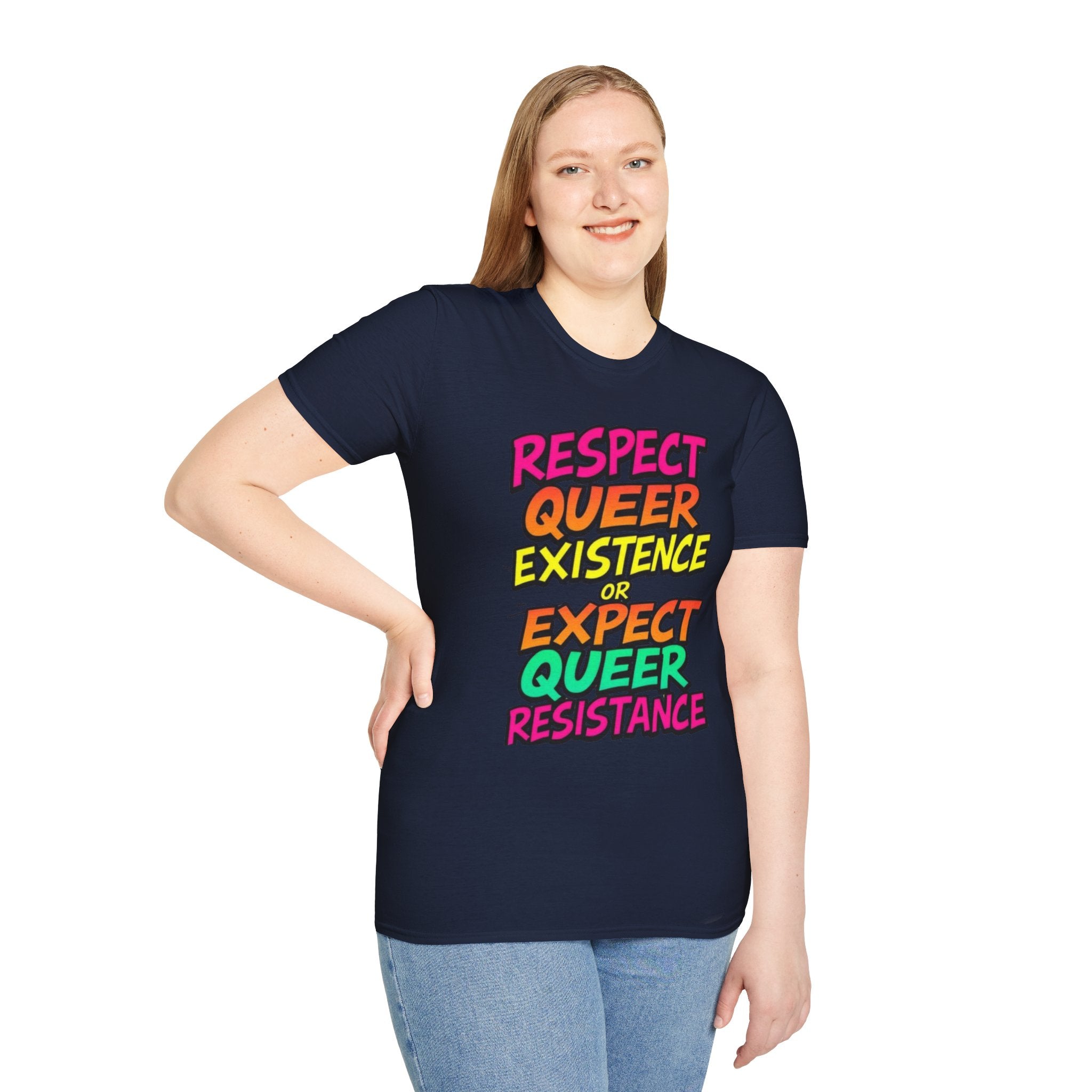 Respect Queer Existence or Expect Queer Resistance T-Shirt - EqualiTees.Me