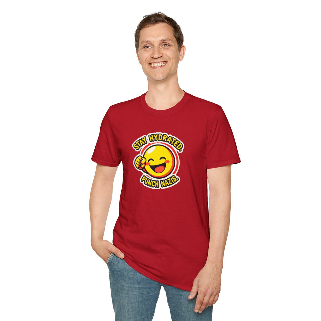Stay Hydrated, Punch Nazis Funny Emoji T-Shirt - EqualiTees.Me