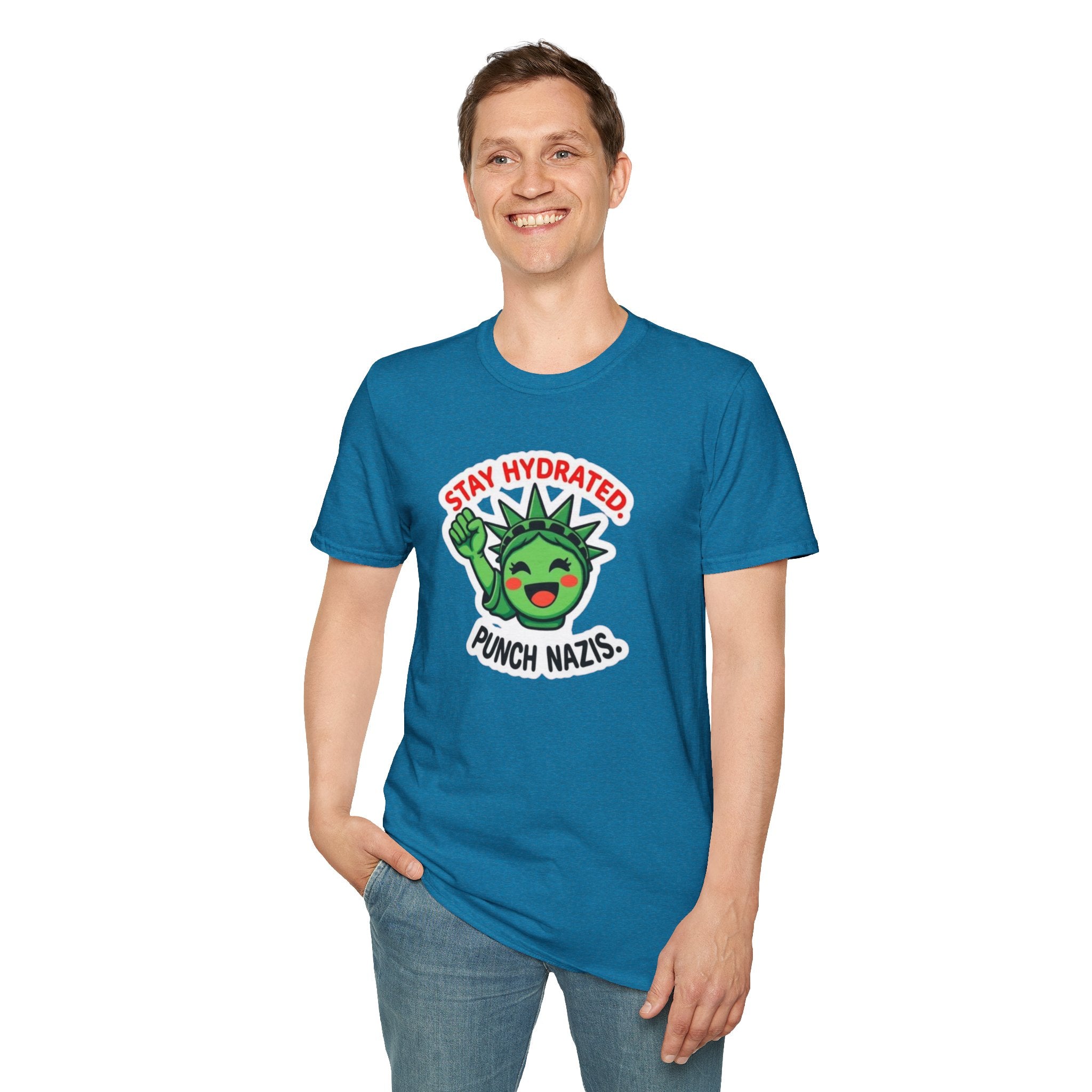 Stay Hydrated, Punch Nazis Funny Political Activism Tee - EqualiTees.Me