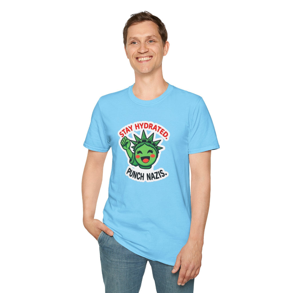Stay Hydrated, Punch Nazis Funny Political Activism Tee - EqualiTees.Me