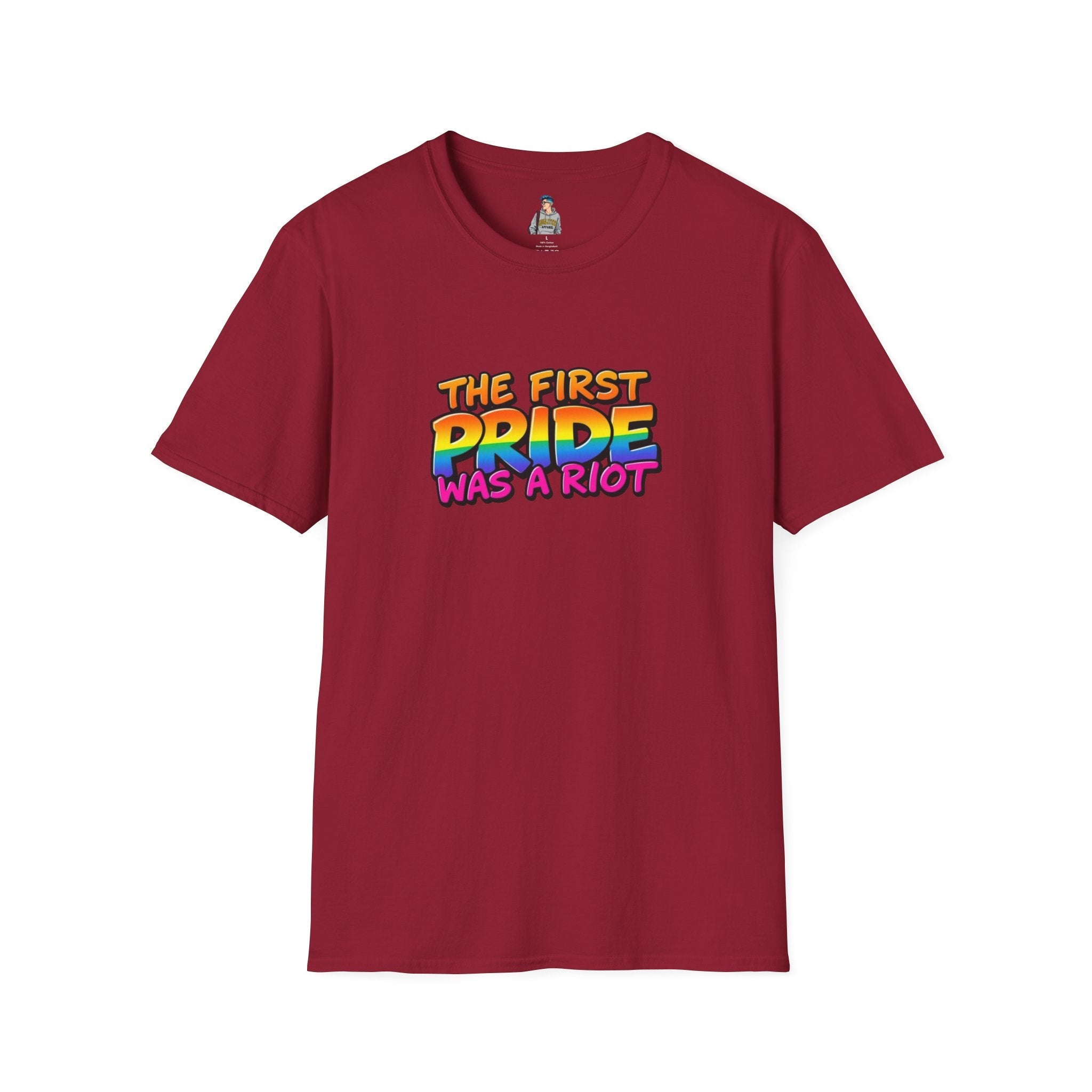 The First Pride Was A Riot Unisex softstyleTee - EqualiTees.Me