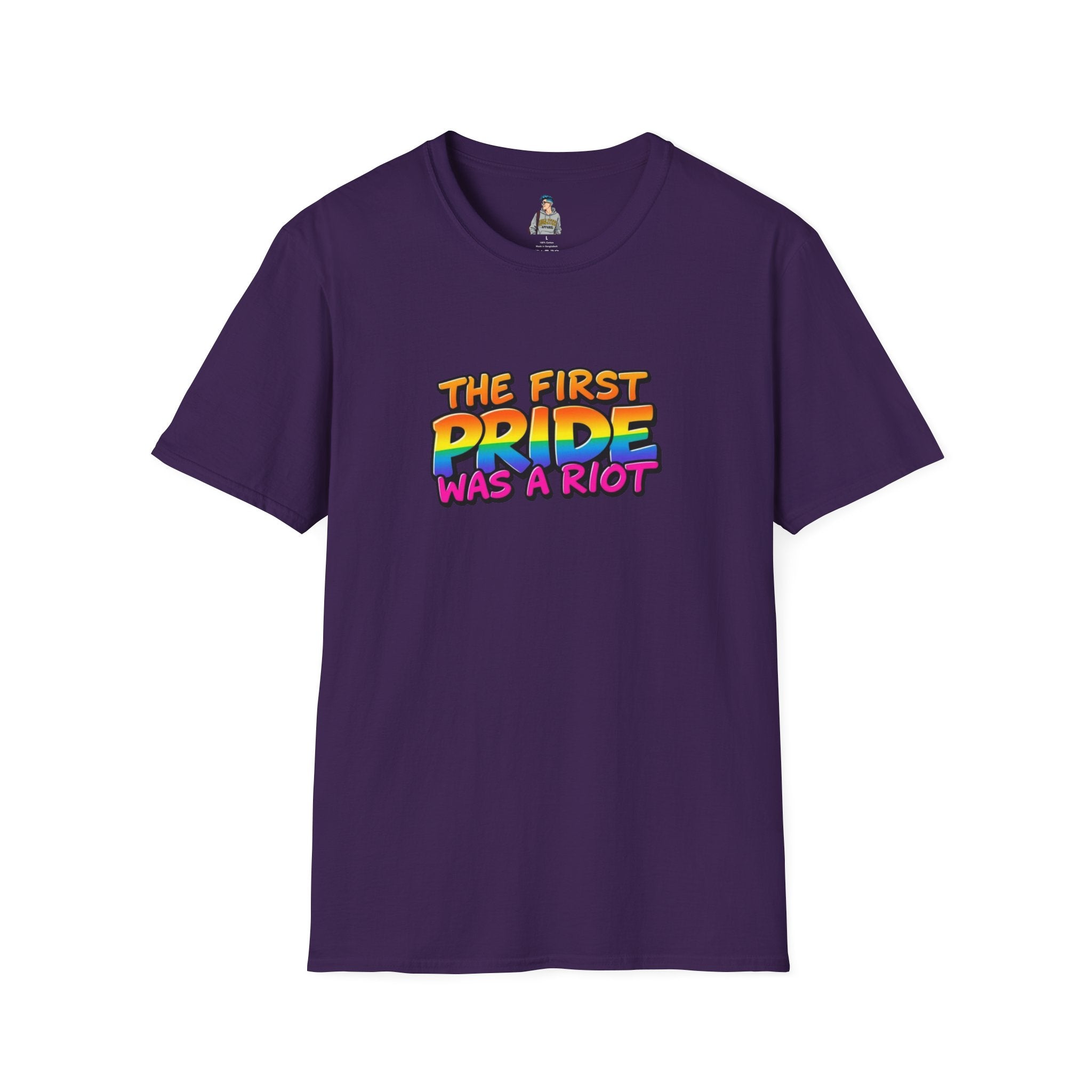The First Pride Was A Riot Unisex softstyleTee - EqualiTees.Me