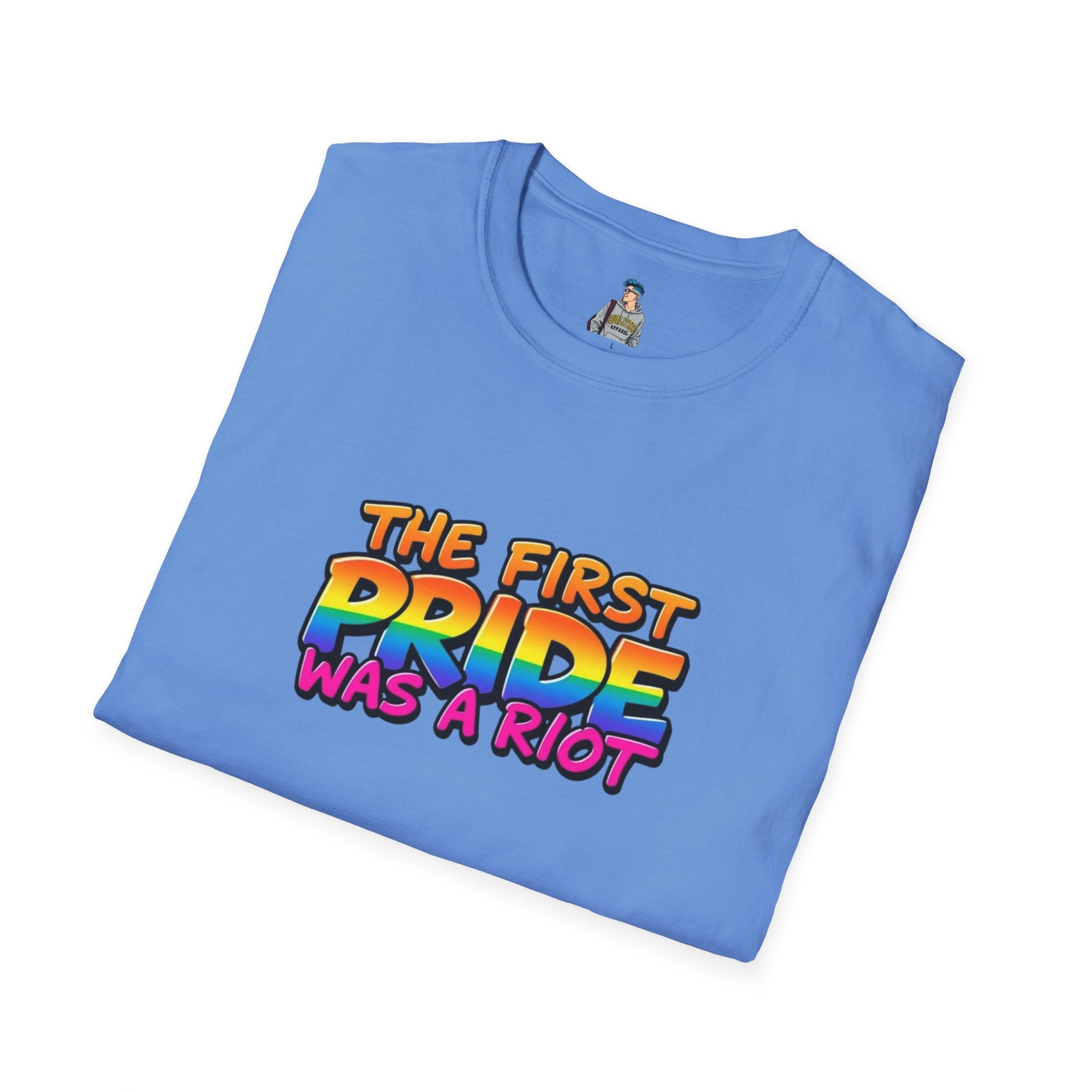The First Pride Was A Riot Unisex softstyleTee - EqualiTees.Me