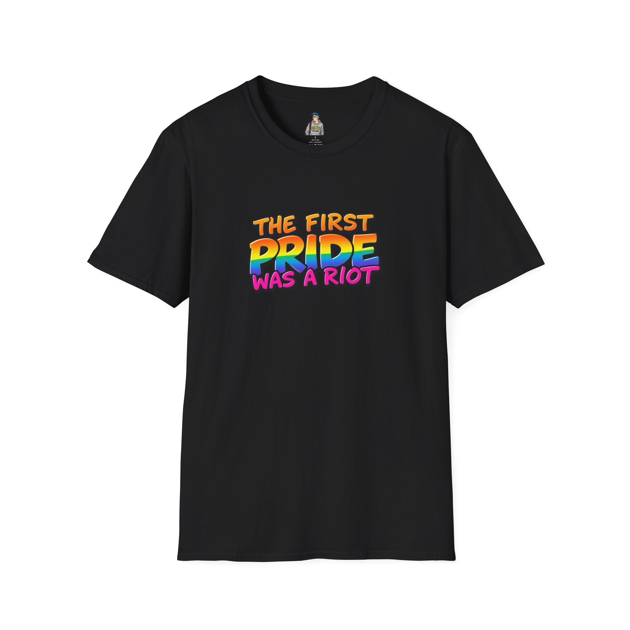 The First Pride Was A Riot Unisex softstyleTee - EqualiTees.Me