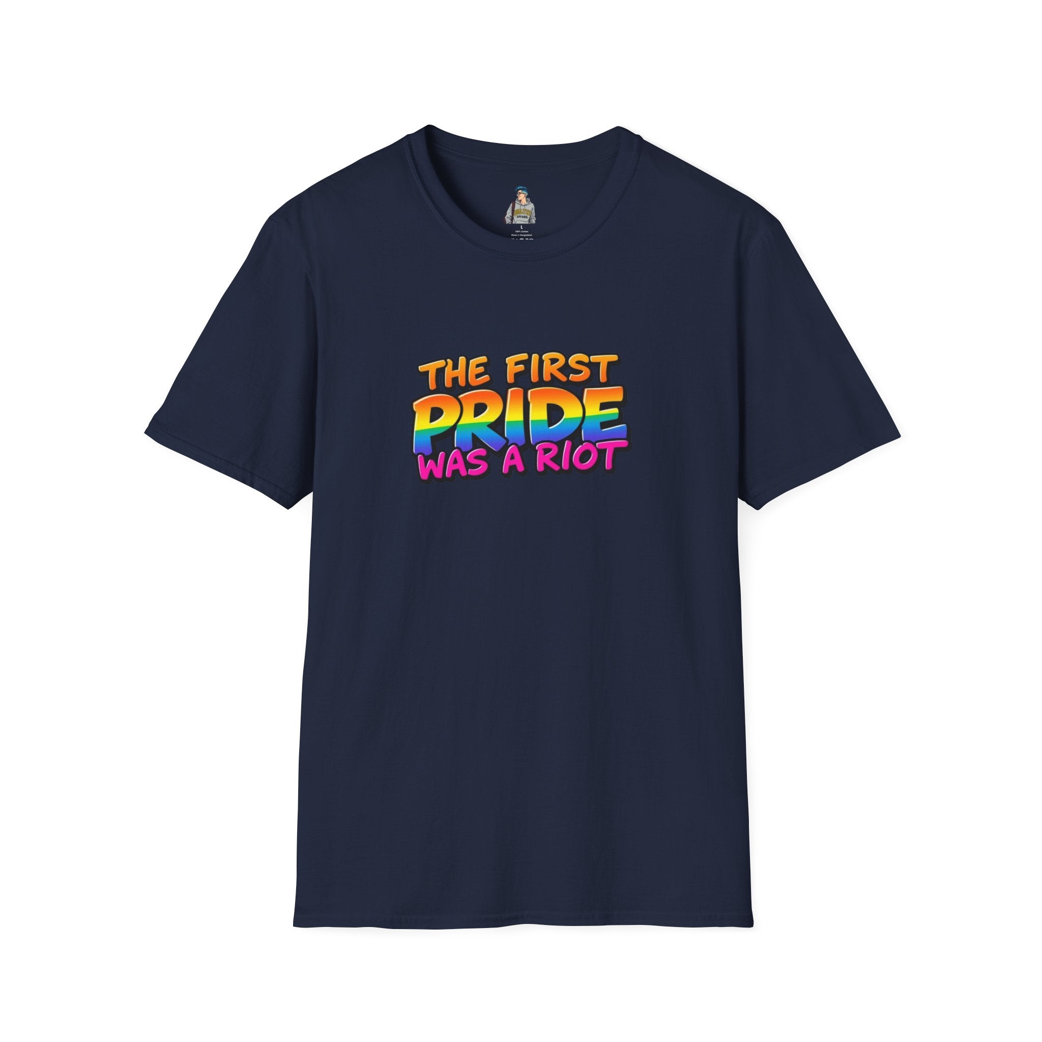 The First Pride Was A Riot Unisex softstyleTee - EqualiTees.Me