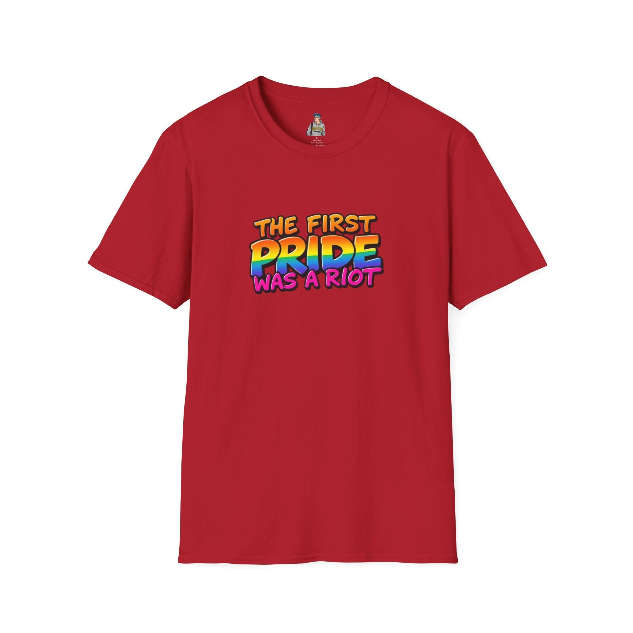 The First Pride Was A Riot Unisex softstyleTee - EqualiTees.Me