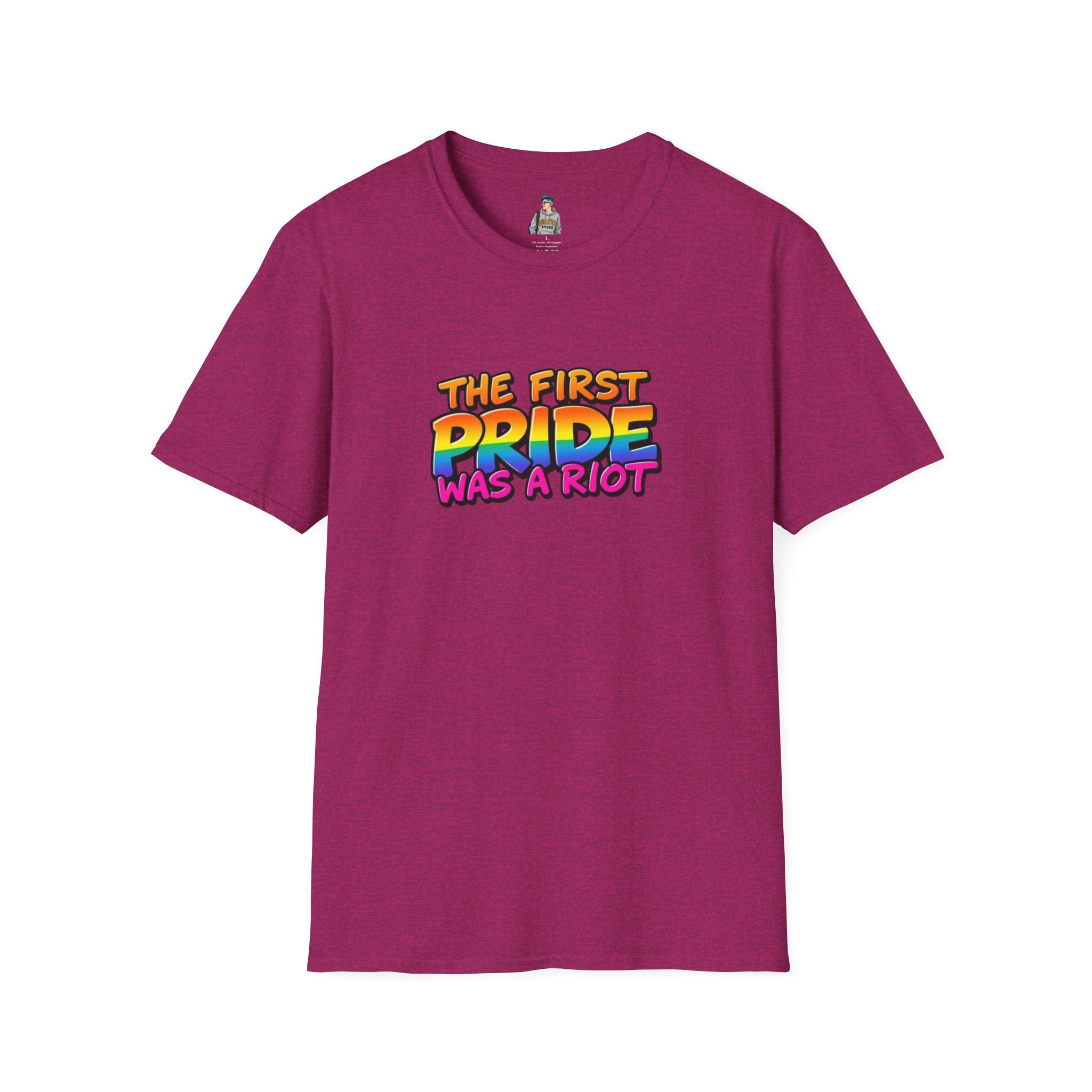 The First Pride Was A Riot Unisex softstyleTee - EqualiTees.Me