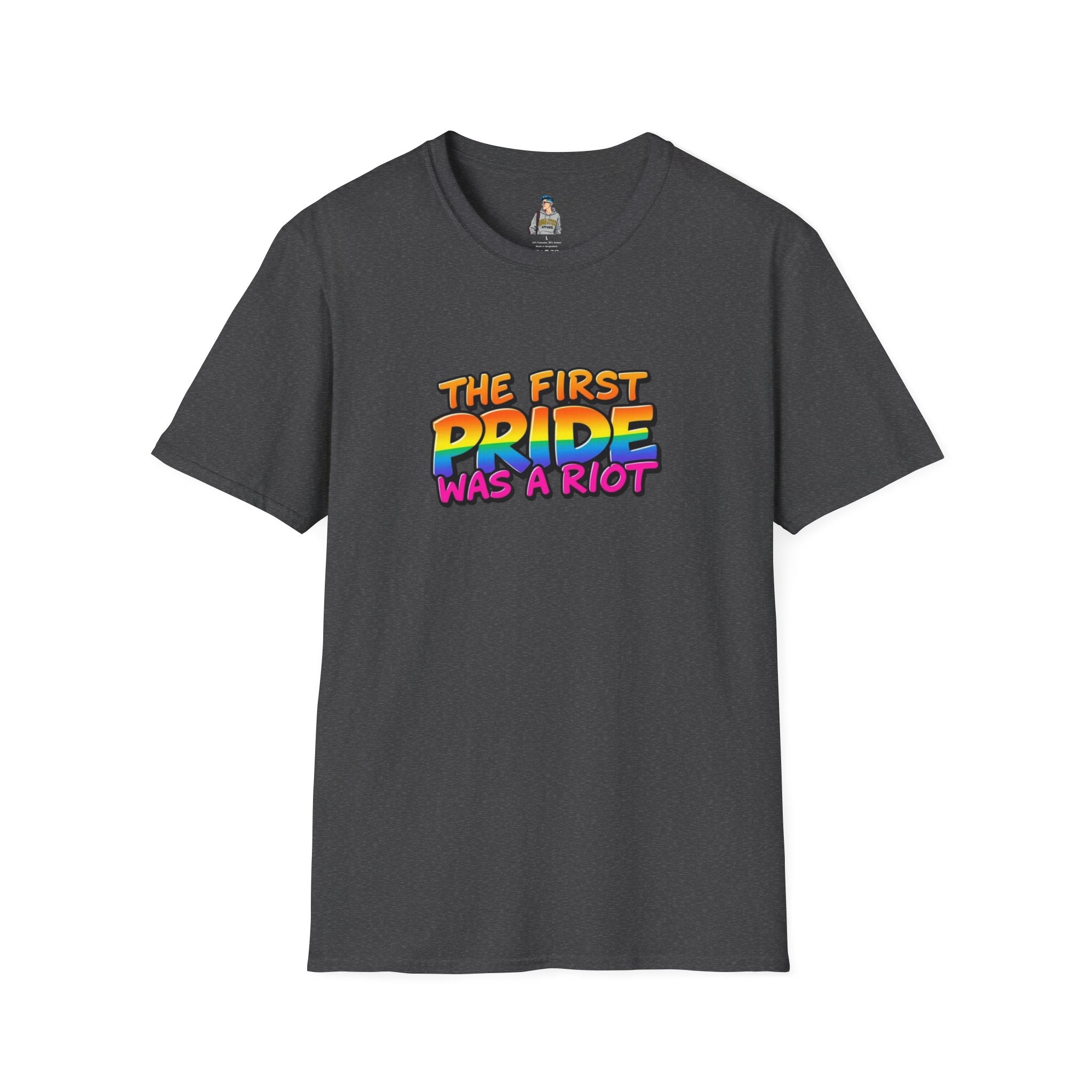 The First Pride Was A Riot Unisex softstyleTee - EqualiTees.Me