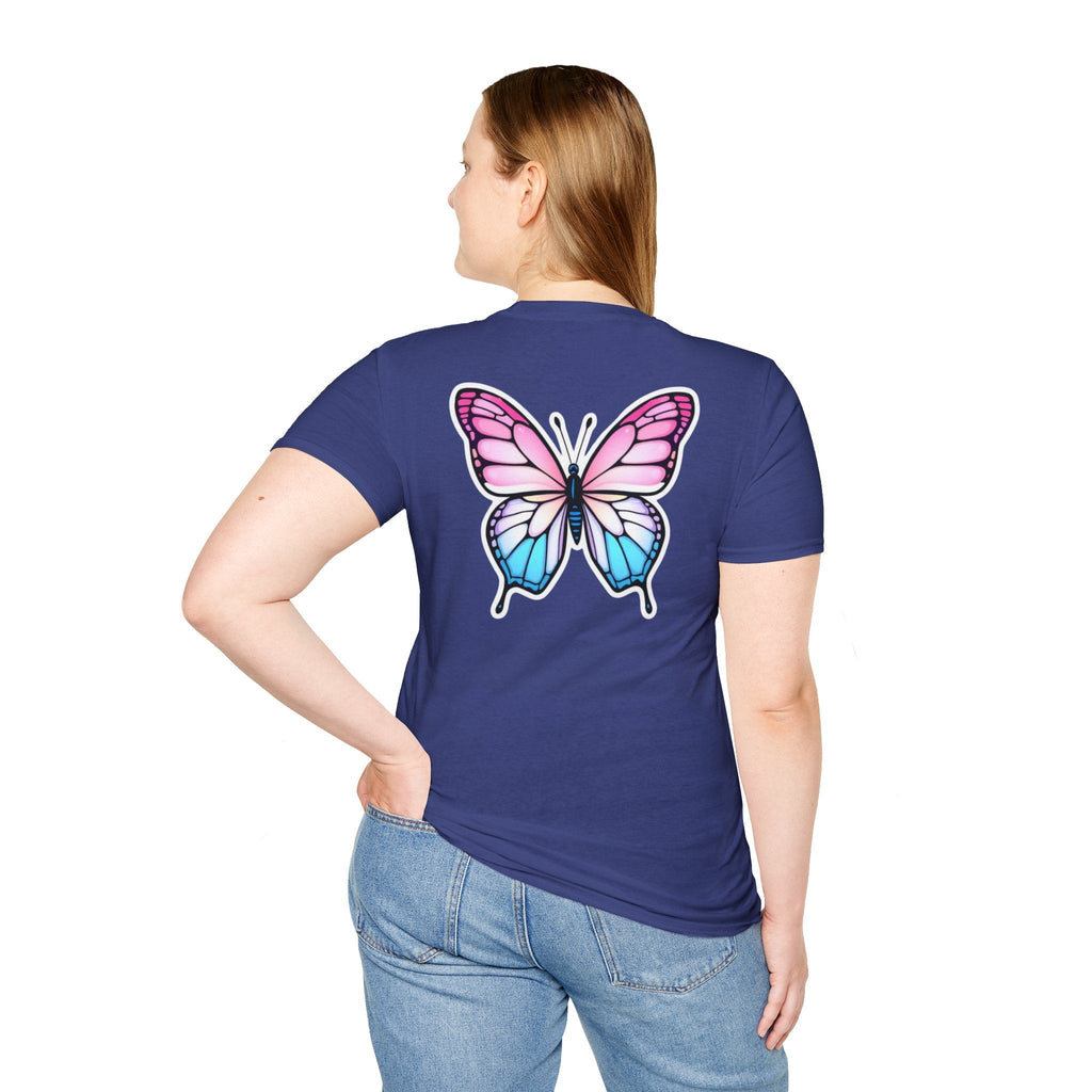Trans Caterpillar to Butterfly Transformation T-Shirt, Unisex Graphic T-Shirt - EqualiTees.Me