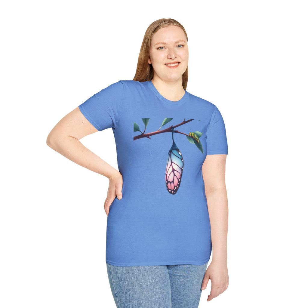 Trans Caterpillar to Butterfly Transformation T-Shirt, Unisex Graphic T-Shirt - EqualiTees.Me
