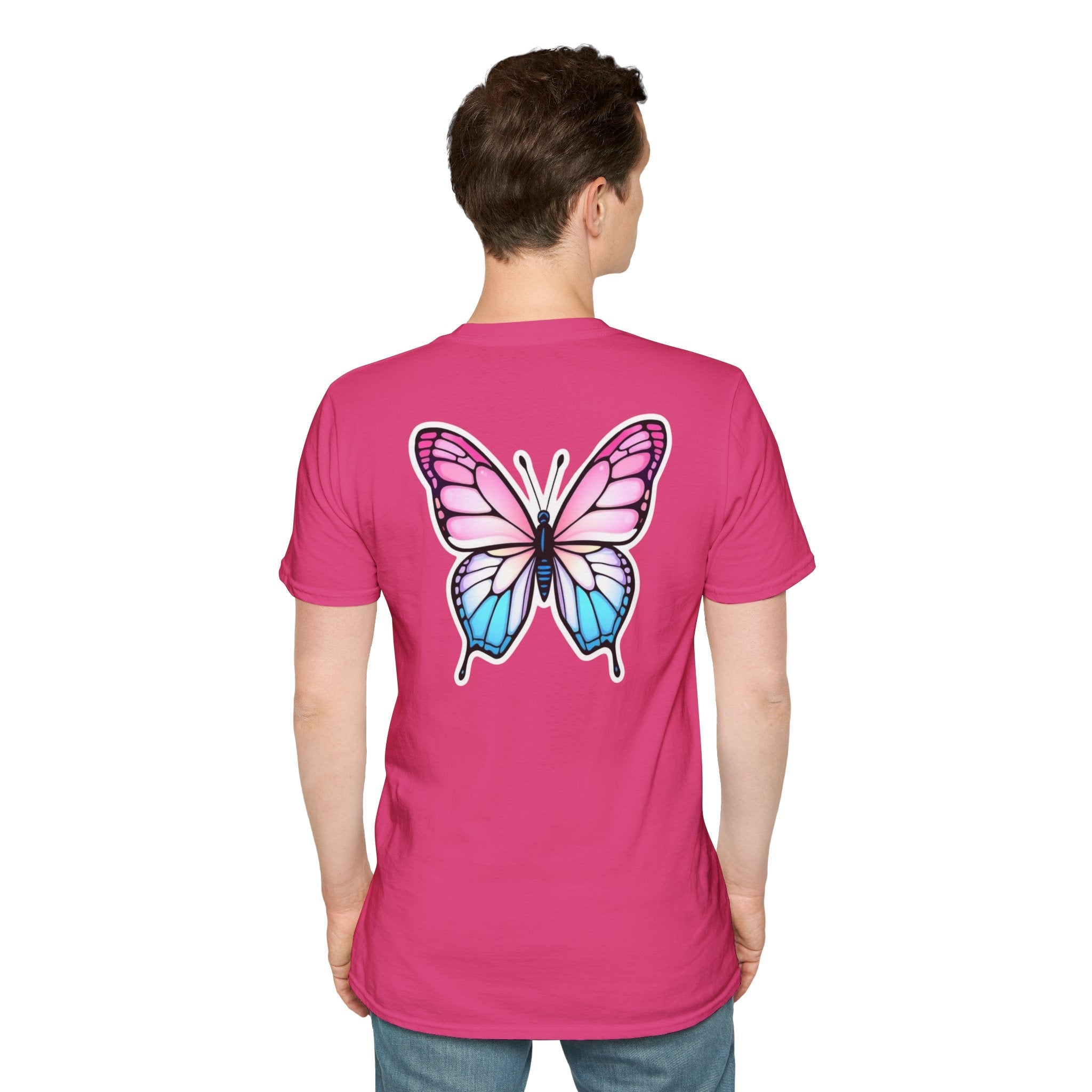 Trans Caterpillar to Butterfly Transformation T-Shirt, Unisex Graphic T-Shirt - EqualiTees.Me