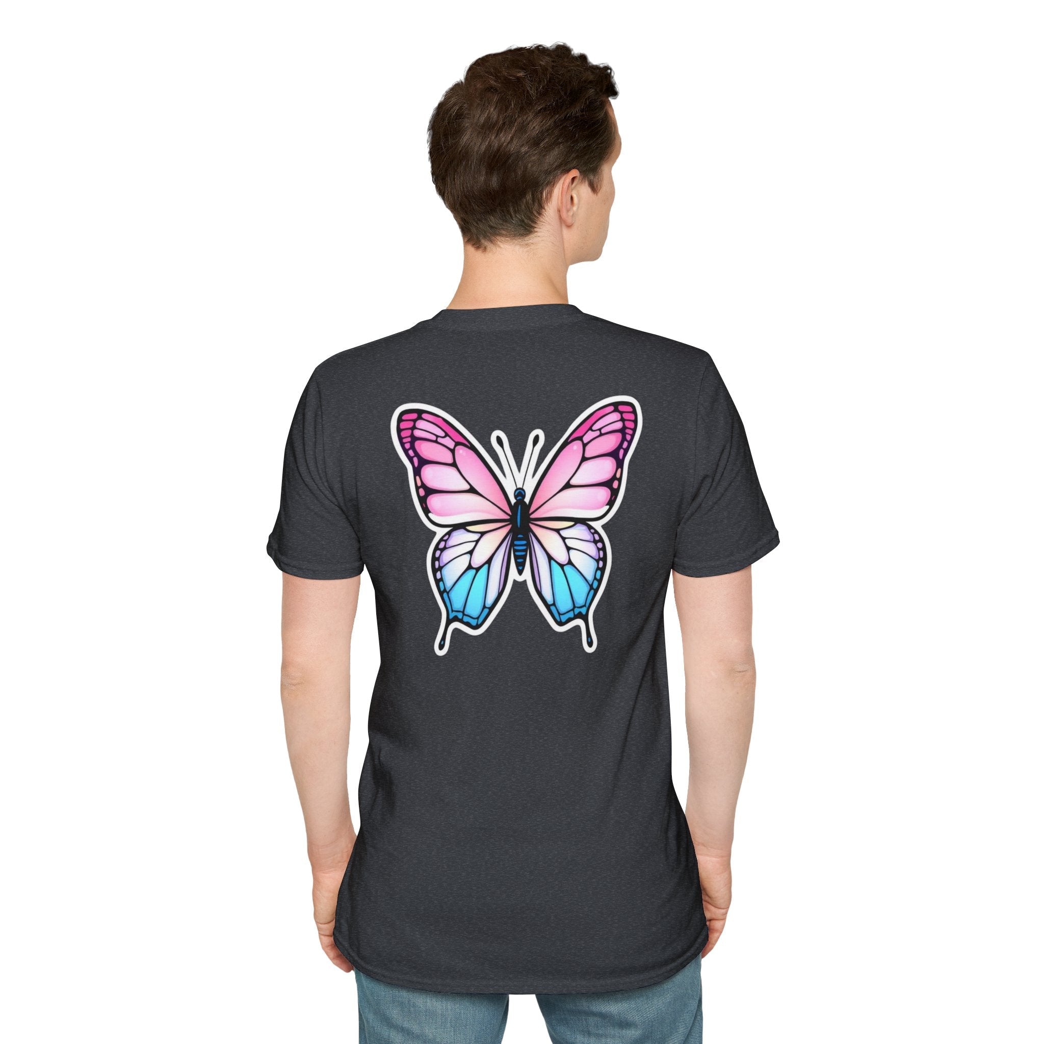 Trans Caterpillar to Butterfly Transformation T-Shirt, Unisex Graphic T-Shirt - EqualiTees.Me