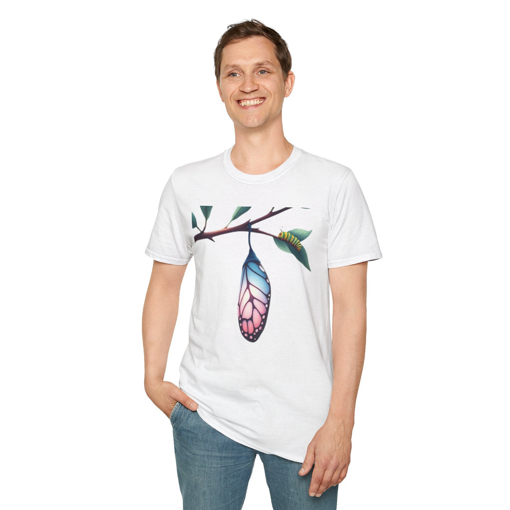 Trans Caterpillar to Butterfly Transformation T-Shirt, Unisex Graphic T-Shirt - EqualiTees.Me