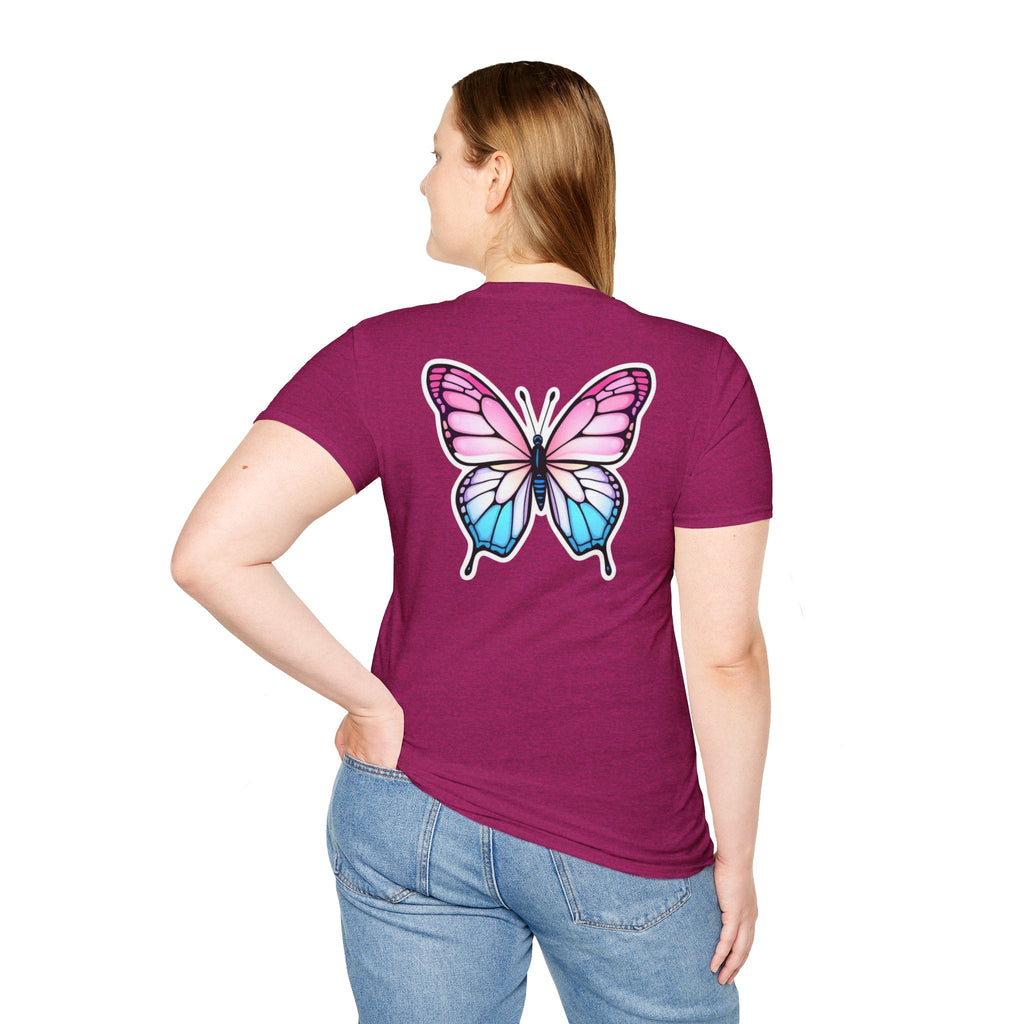 Trans Caterpillar to Butterfly Transformation T-Shirt, Unisex Graphic T-Shirt - EqualiTees.Me