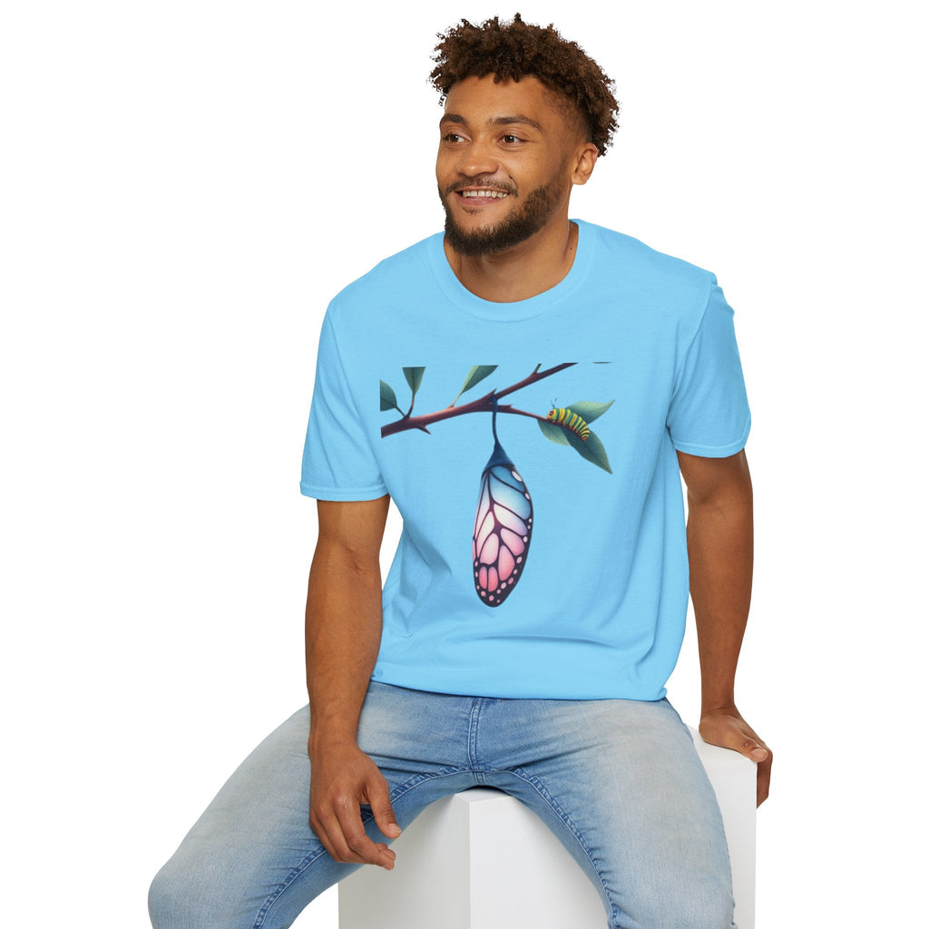 Trans Caterpillar to Butterfly Transformation T-Shirt, Unisex Graphic T-Shirt - EqualiTees.Me